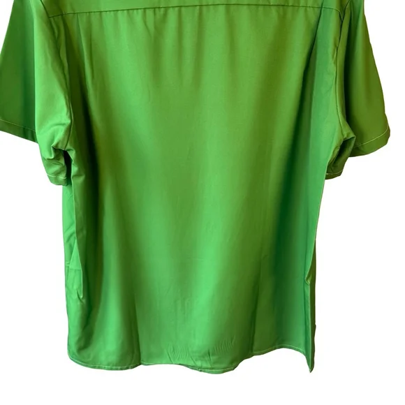 Royaura Hawaiian Tropical Frog Graphic Short-Sleeve Shirt - Green Size L Resort - Picture 11 of 11